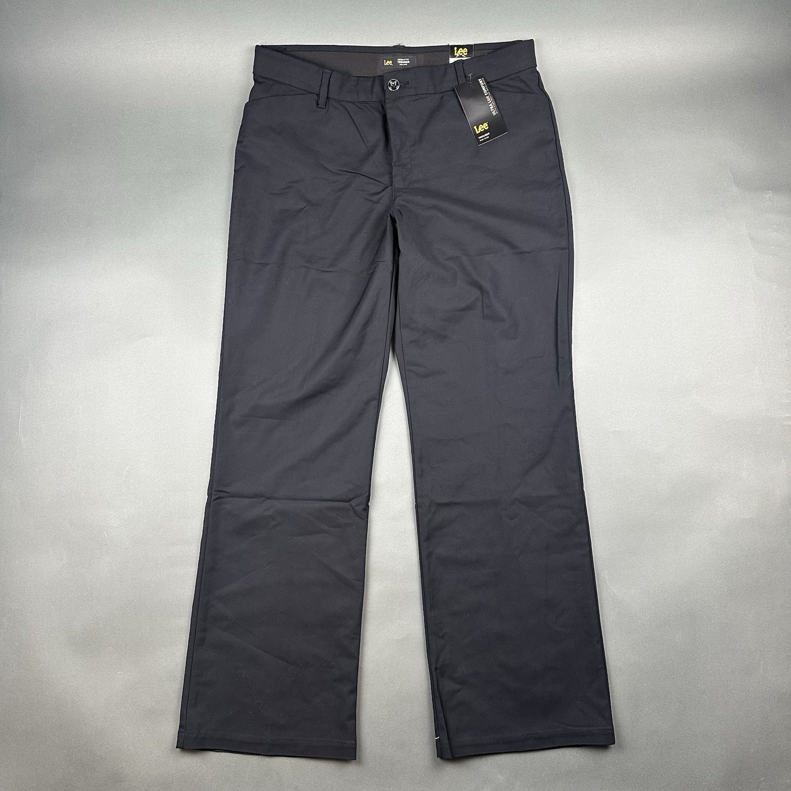 Lee Women's 16 M Ultra Lux With Flex Motion Regular Fit Trouser Pants Black Nwt